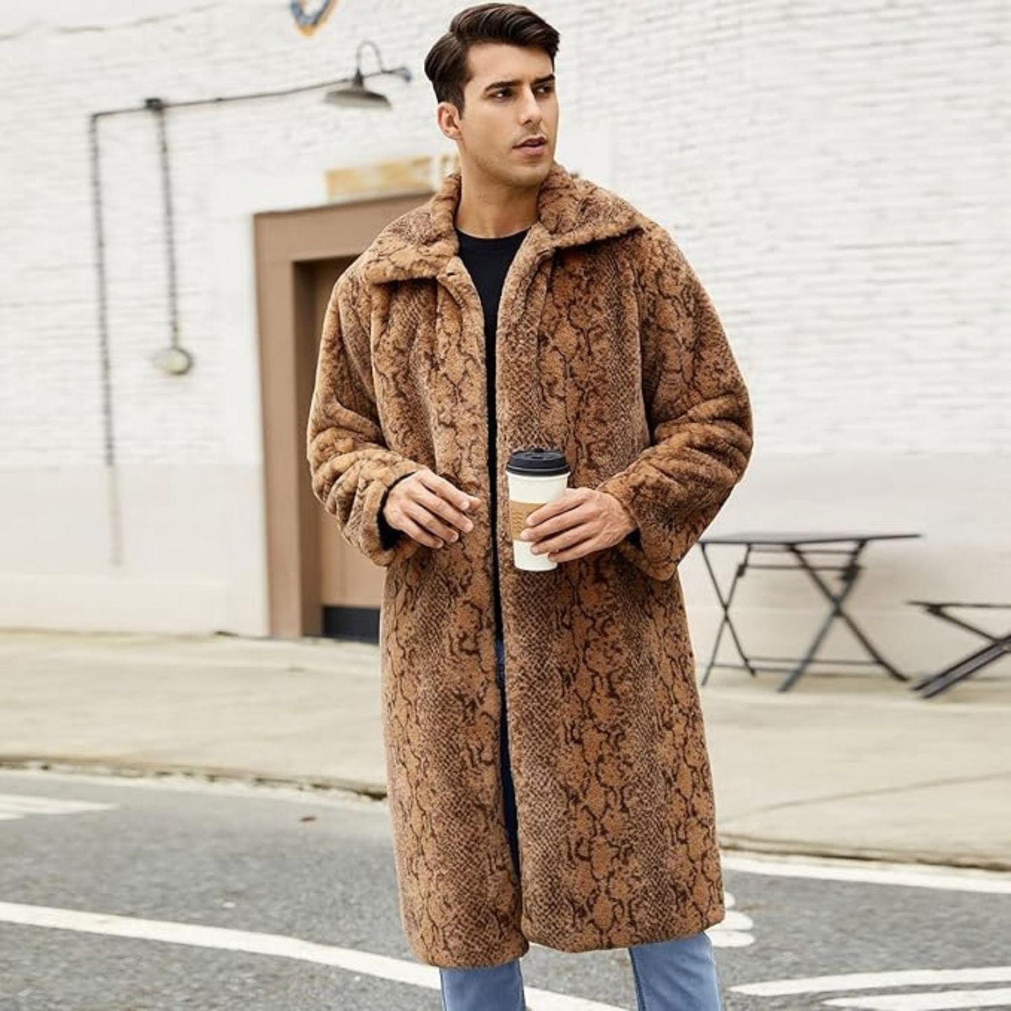 Textured Statement Fur Coat | Zyphhra