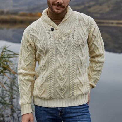 Classic Shawl Collar Knit Jumper | Zyphhra