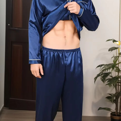 Silky Piping Button Pyjama Set | Zyphhra