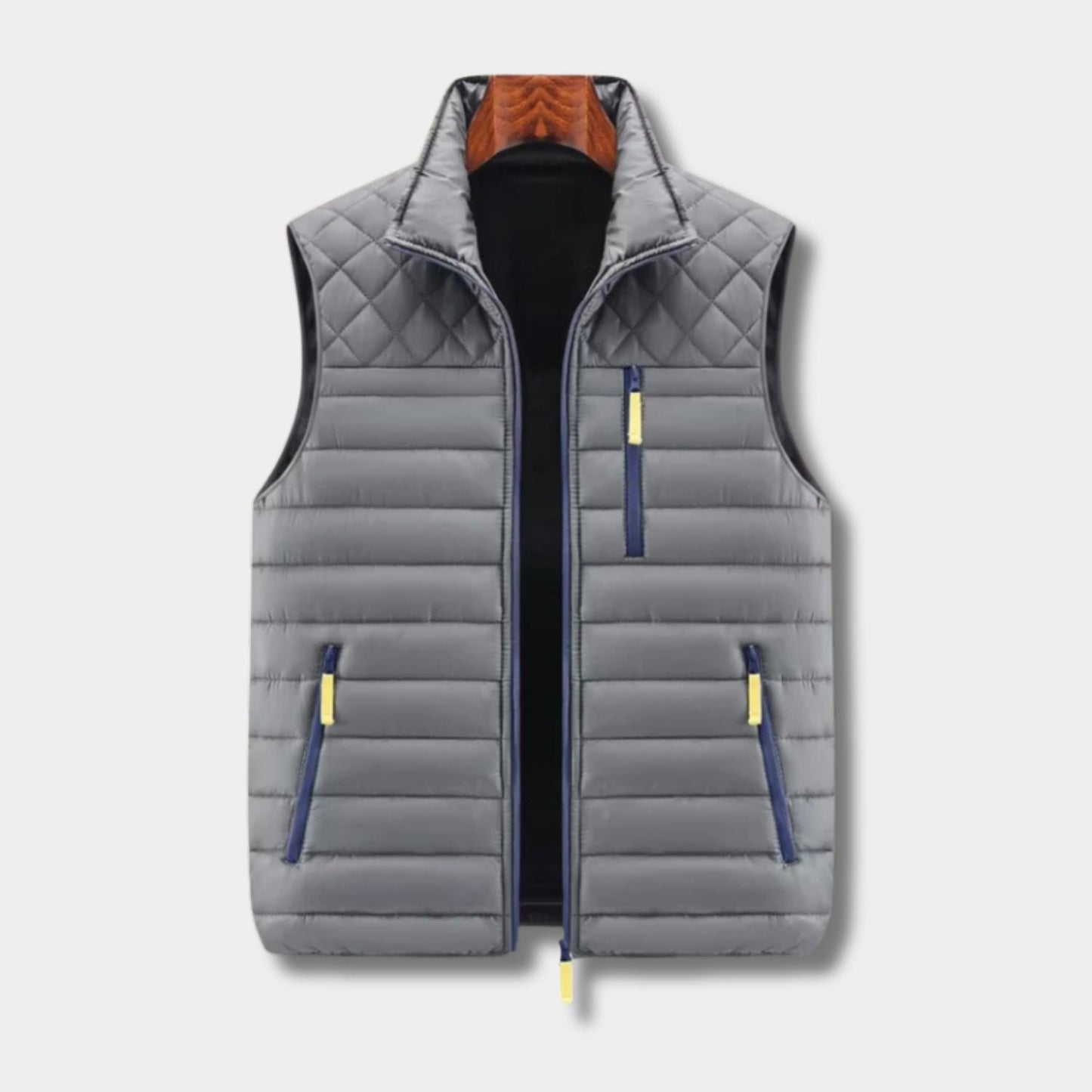 Quilted Stand Collar Puffer Gilet | Zyphhra