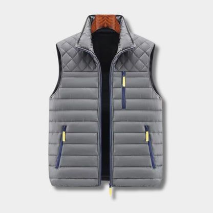 Quilted Stand Collar Puffer Gilet | Zyphhra