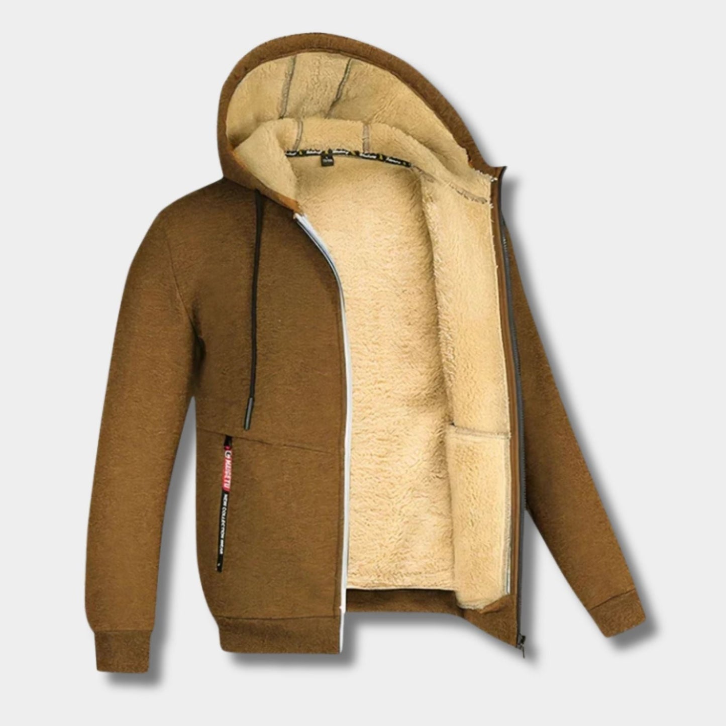 Fleece Lined Hooded Fleece Jacket | Zyphhra