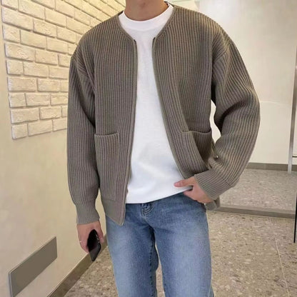 Minimalist Zip Knit Cardigan | Zyphhra