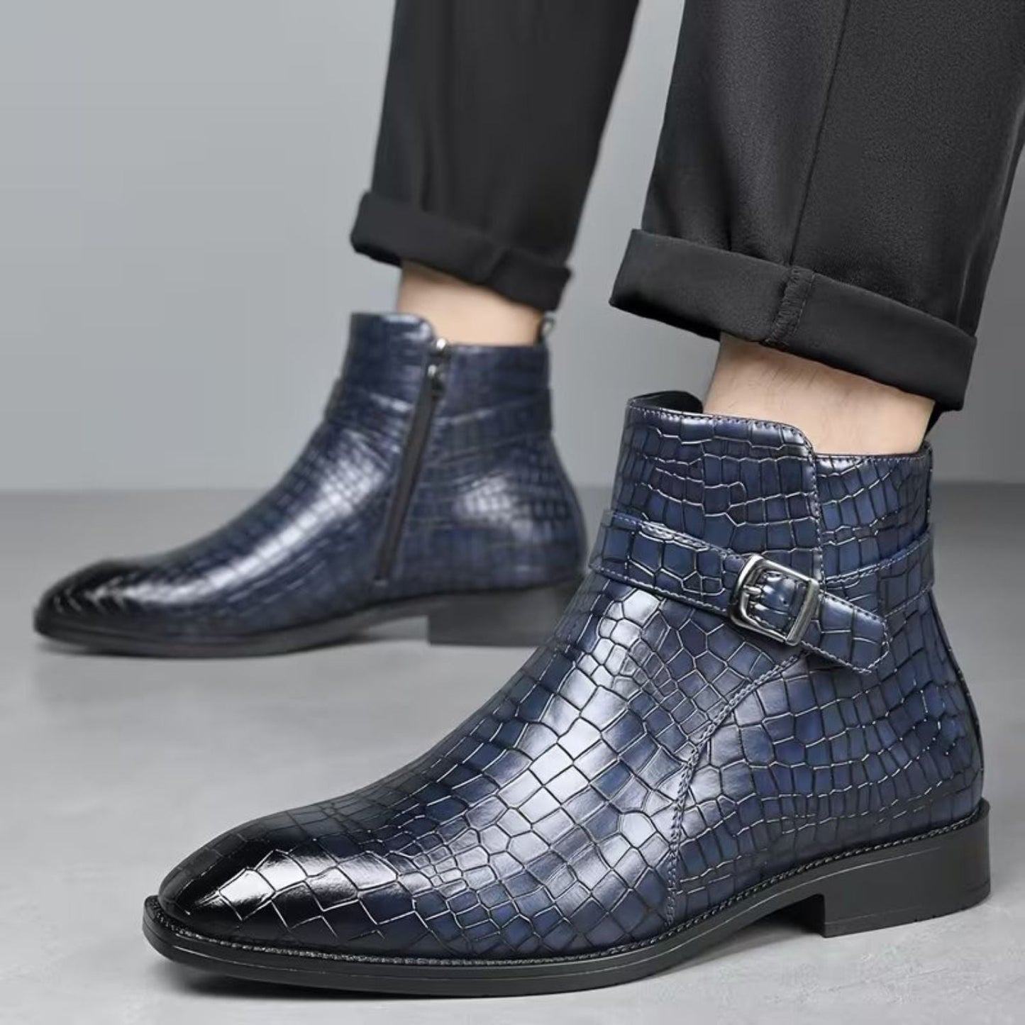 Croc Buckle Dress Boots | Zyphhra