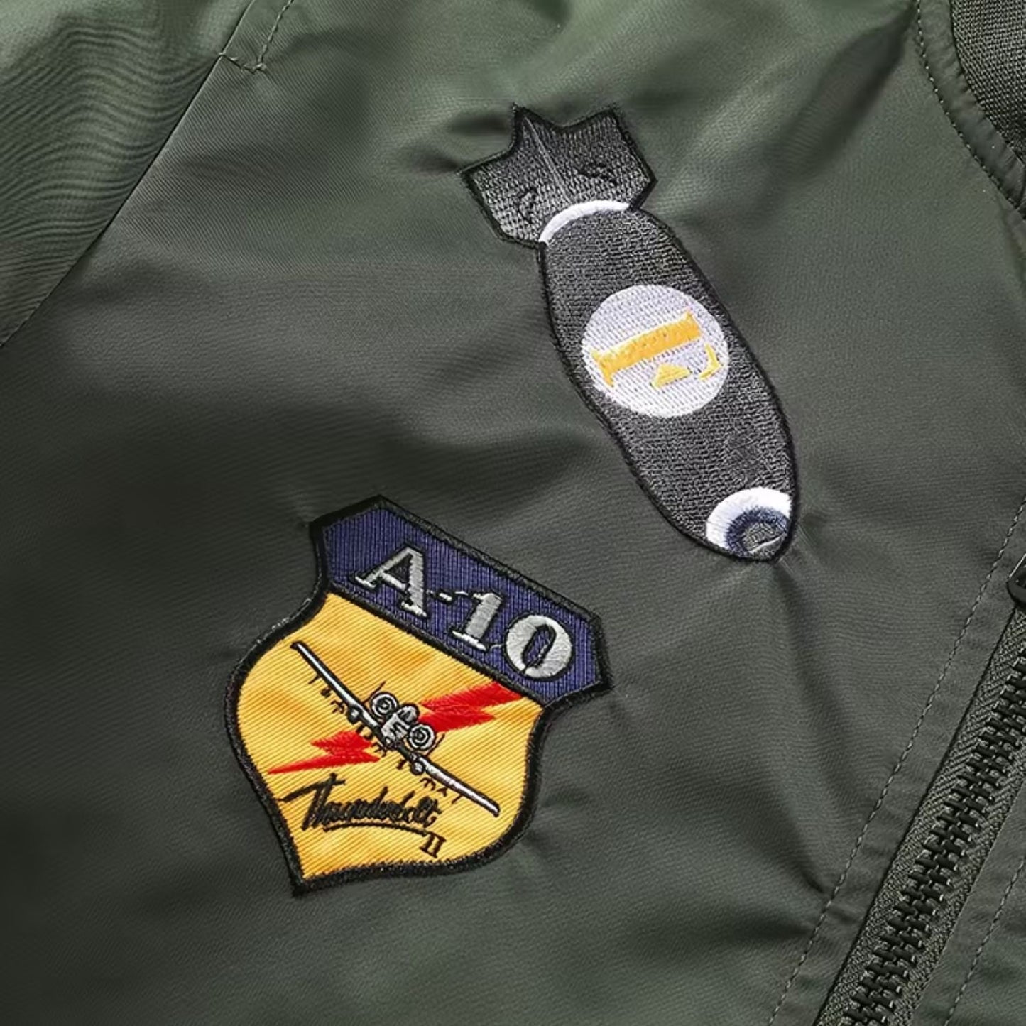 Embroidered Flight Aviator Jacket | Zyphhra