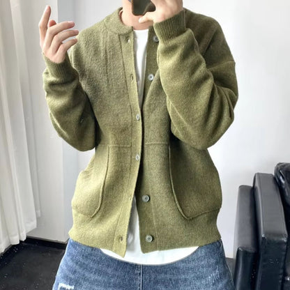 Round Neck Knit Cardigan | Zyphhra