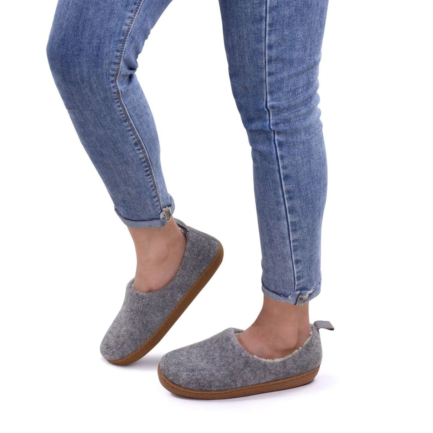 Felted Wool Slip-On Slippers | Zyphhra