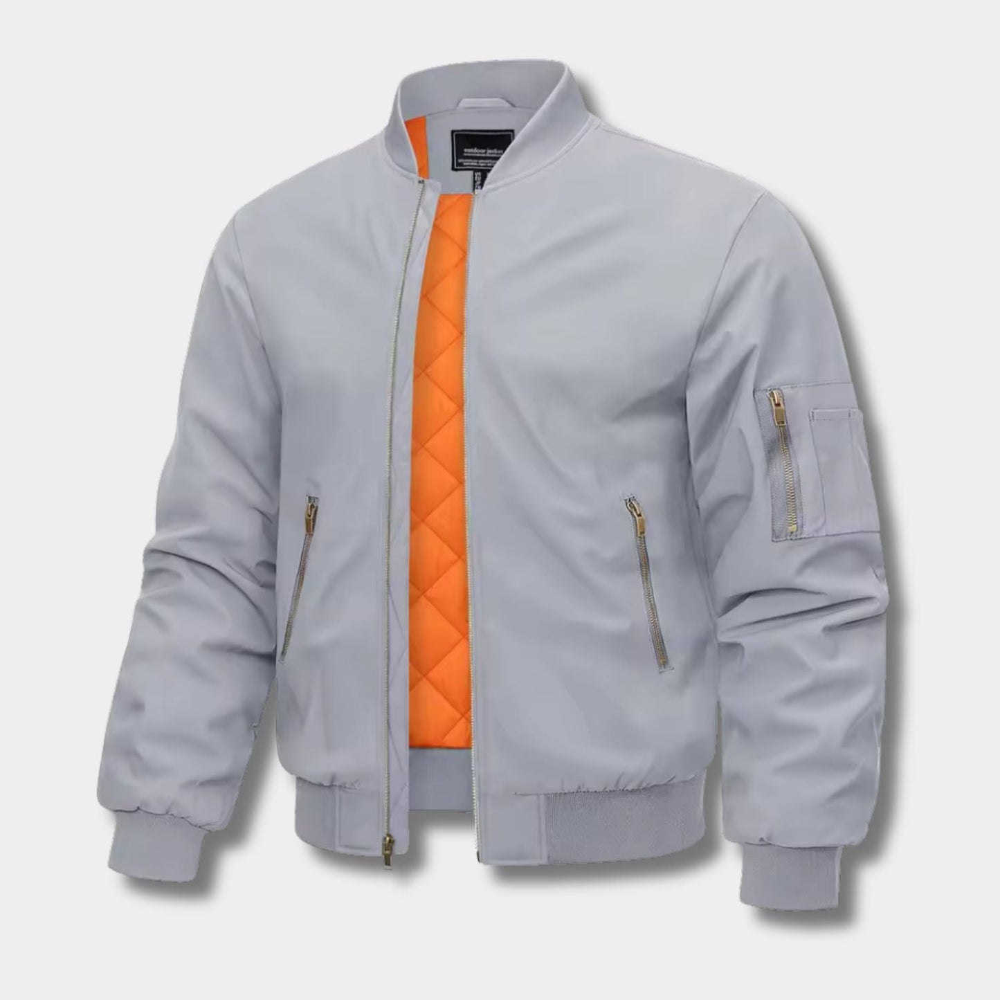 Metallic Zip Bomber Jacket | Zyphhra
