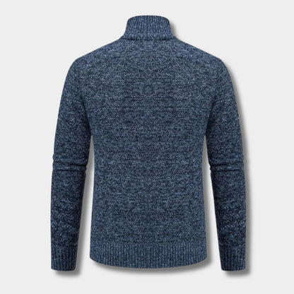 Zip-Up Mock Neck Cardigan | Zyphhra