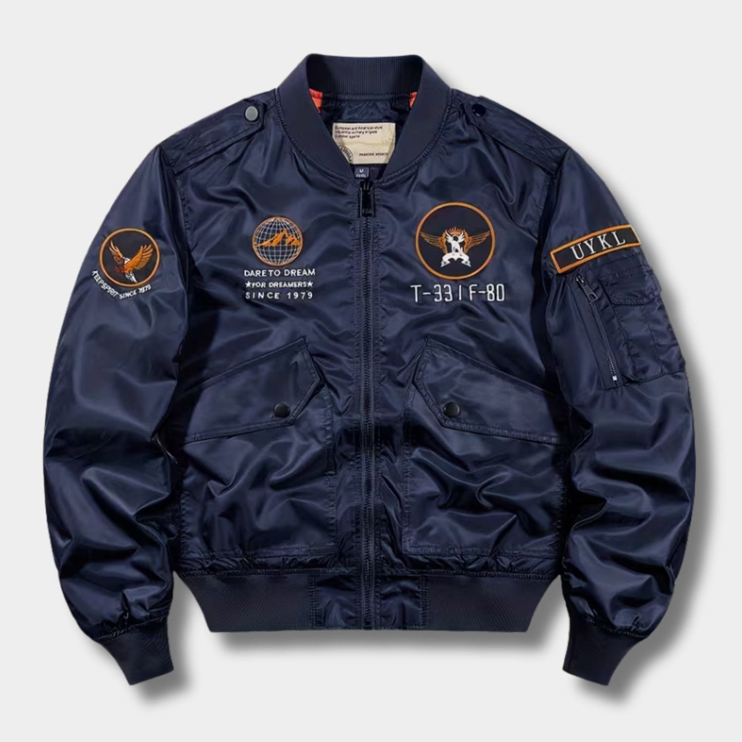 Embroidered Flight Bomber Jacket | Zyphhra