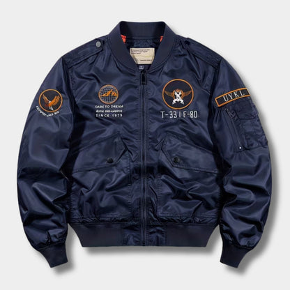 Embroidered Flight Bomber Jacket | Zyphhra