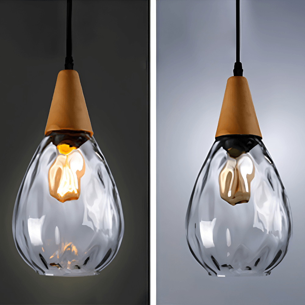 Elegant Teardrop Glass Pendant Light | Zyphhra