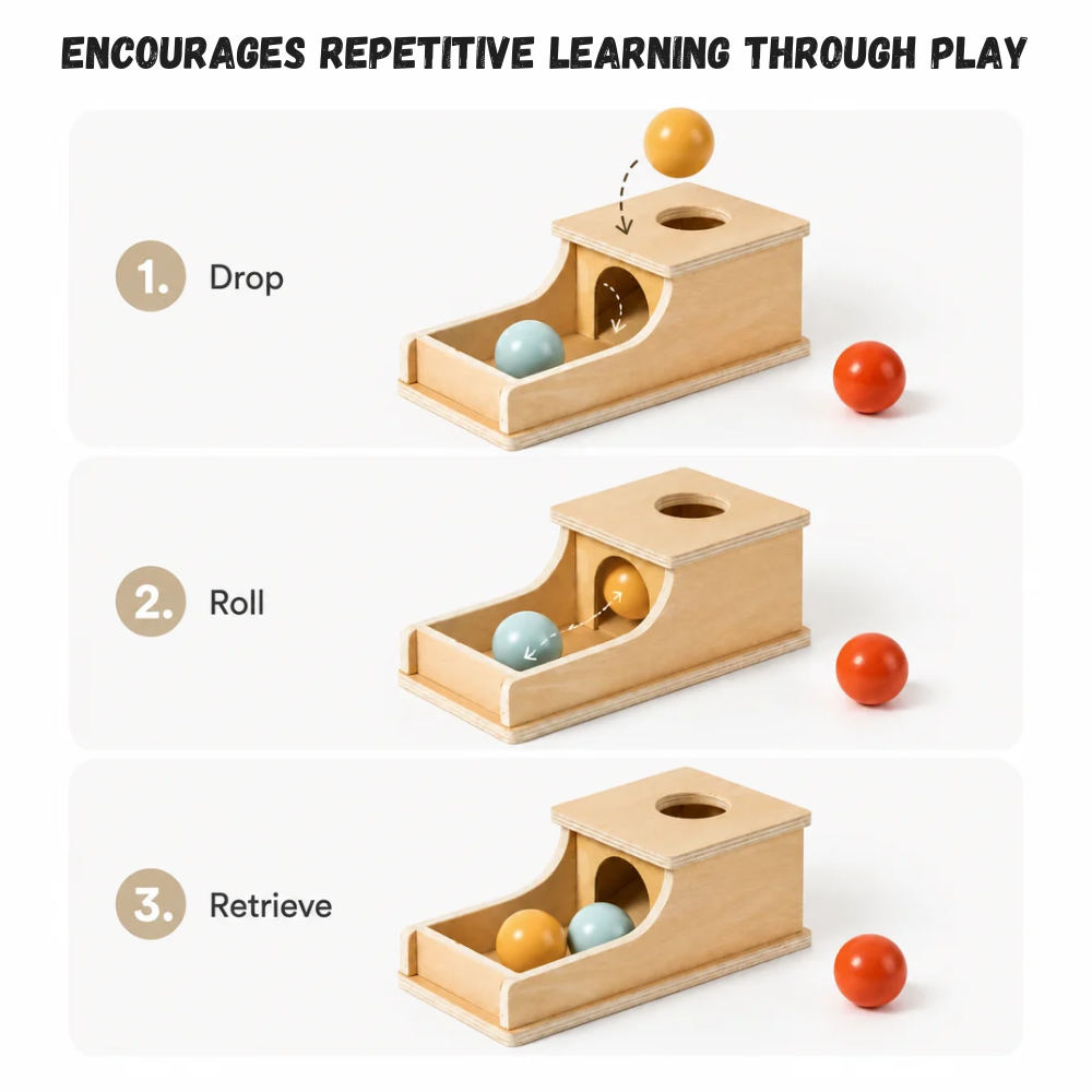 Wooden Drop & Retrieve Activity Box | Zyphhra