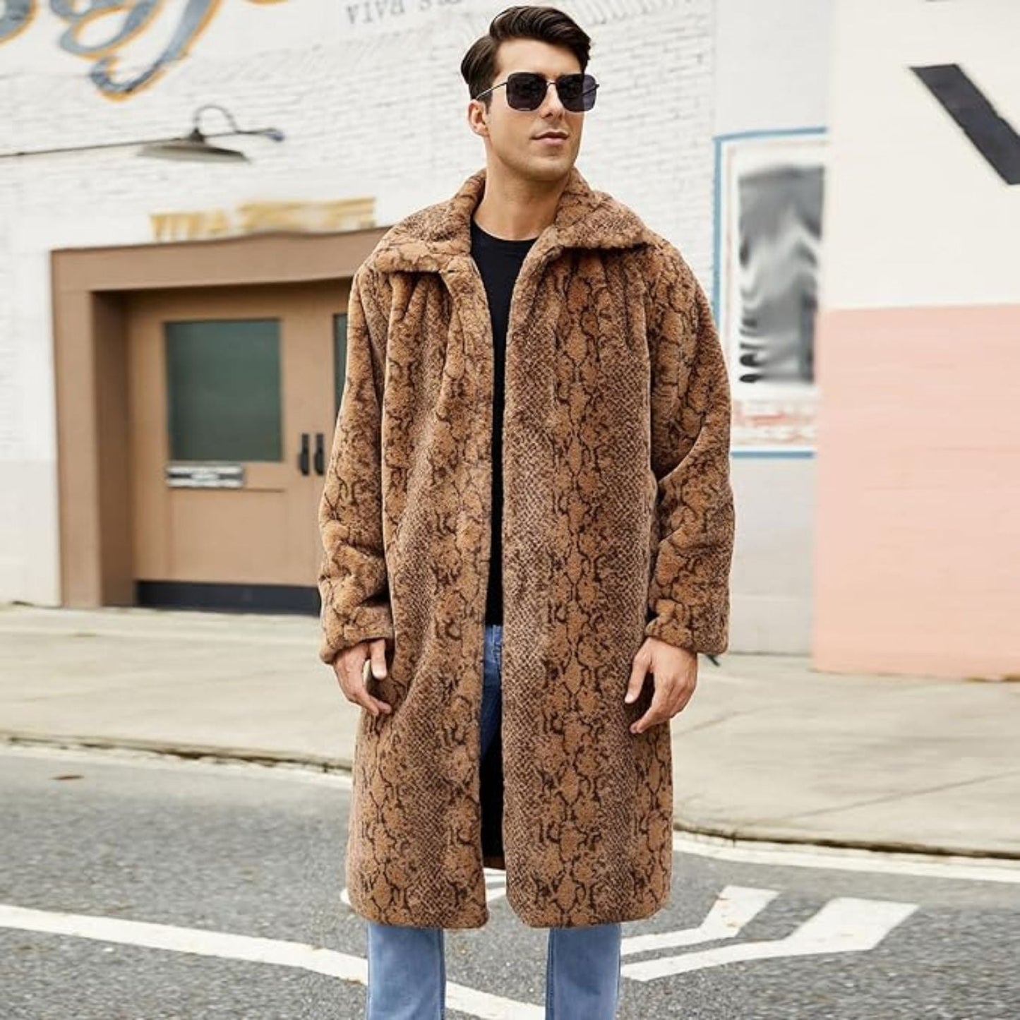 Textured Statement Fur Coat | Zyphhra