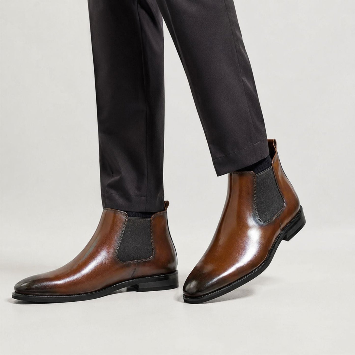 Refined Leather Chelsea Boots | Zyphhra