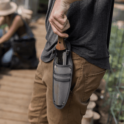 Premium Stainless Steel Gardening Knife with Walnut Grip | Zyphhra
