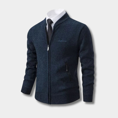 Geometric Zip Knit Cardigan | Zyphhra