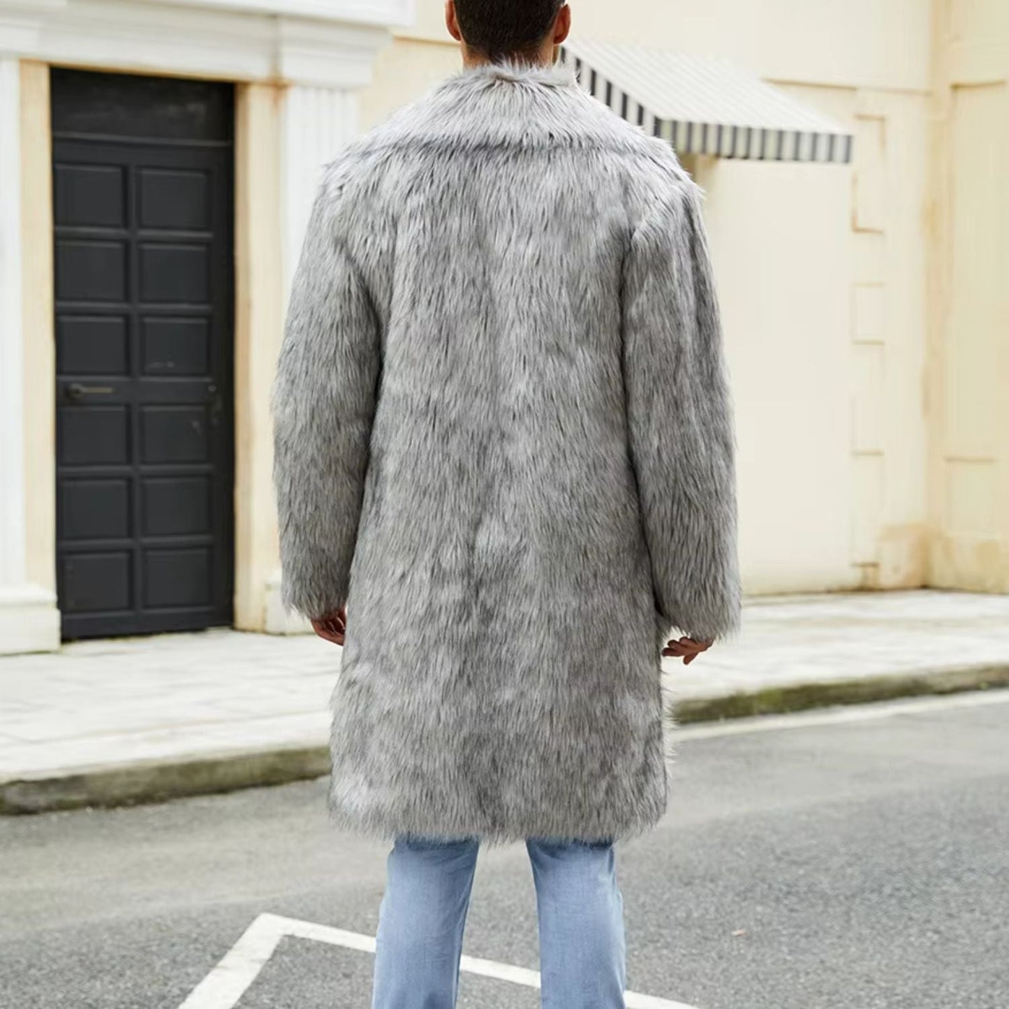 Wide Collar Shaggy Fur Coat | Zyphhra
