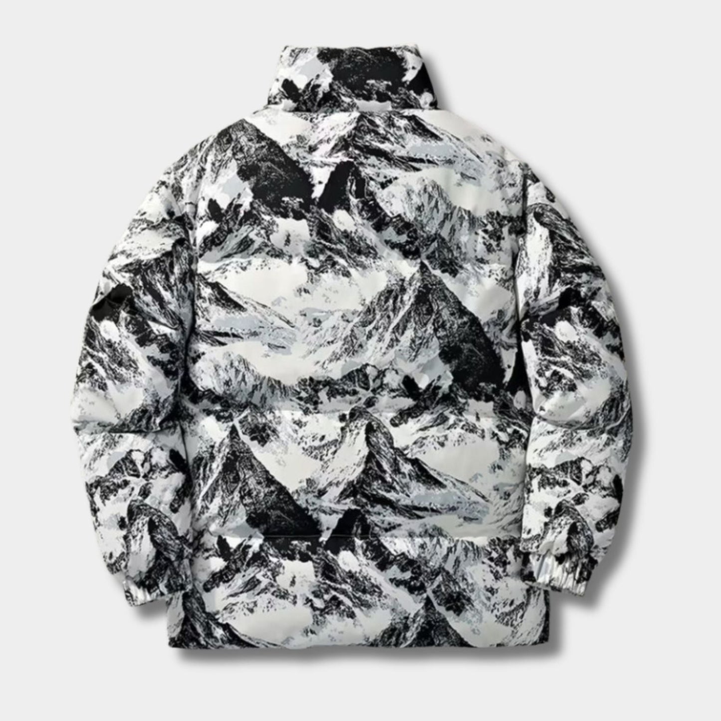 Mountain Print Puffer Jacket | Zyphhra