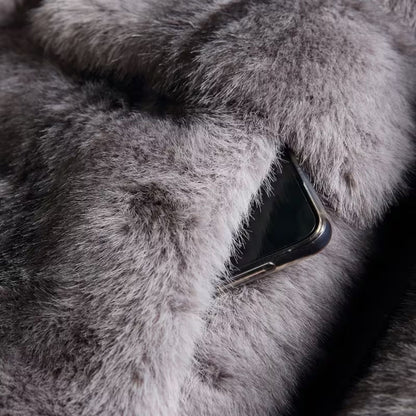 Classic Lapel Faux Fur Jacket | Zyphhra