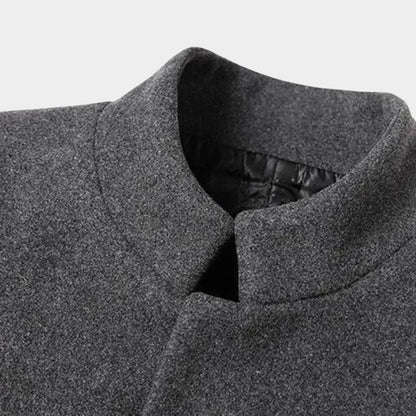 High Neck Wool Blend Over Coat | Zyphhra