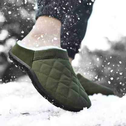 Quilted Plush-Lined House Slippers | Zyphhra