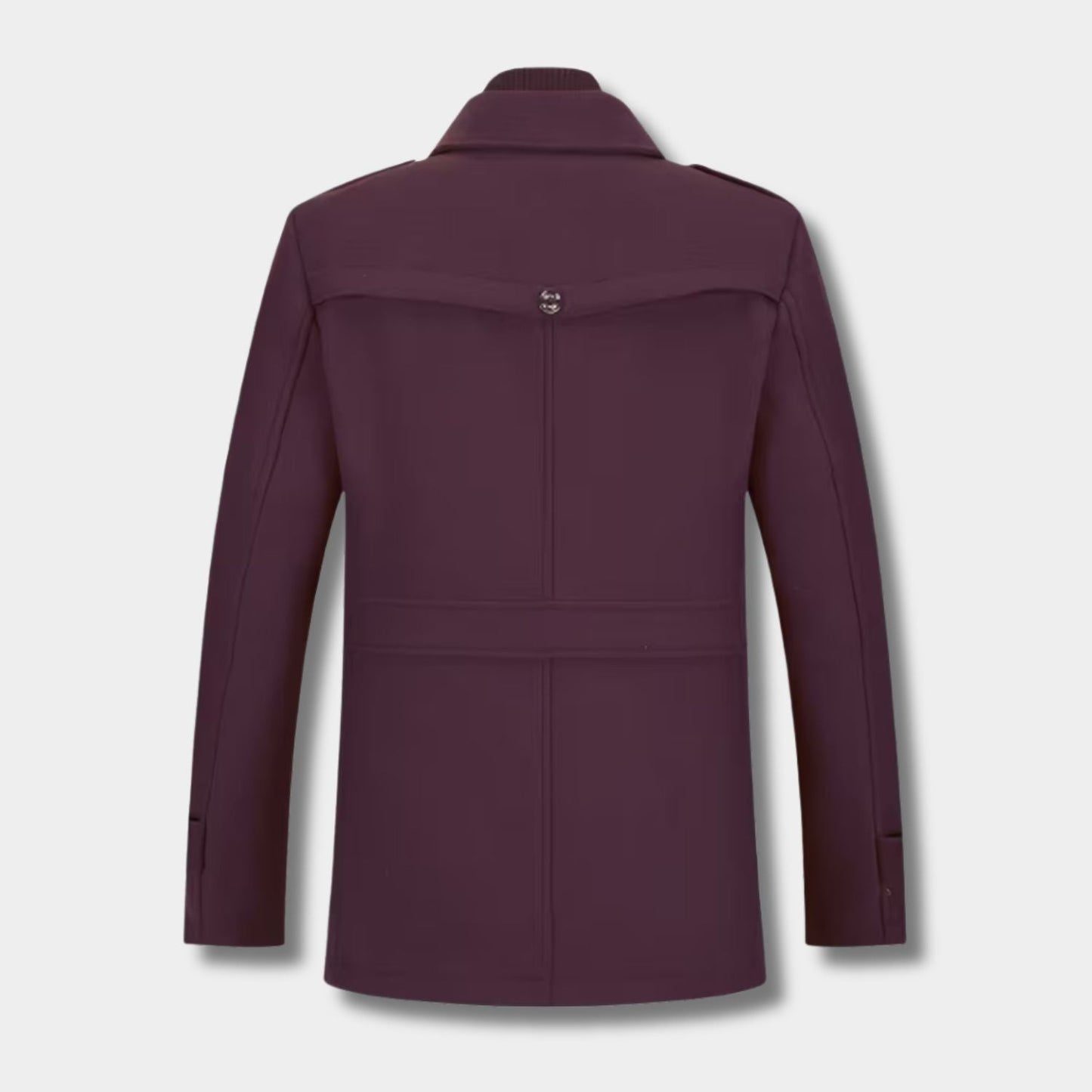 High Neck Fleece Pea Coat | Zyphhra