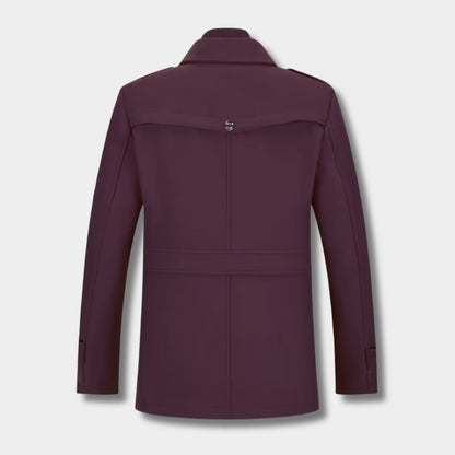 High Neck Fleece Pea Coat | Zyphhra