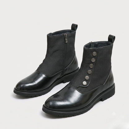 Elegant Leather Dress Boots | Zyphhra