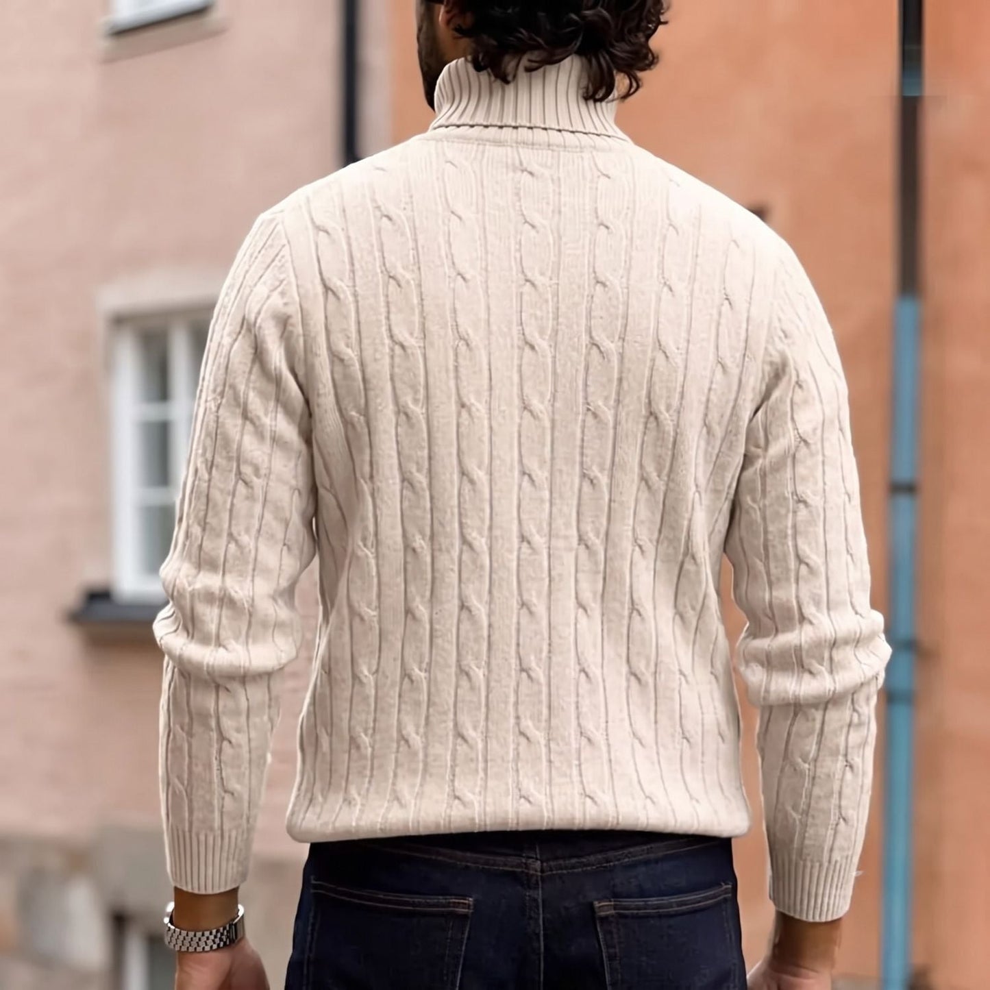 Cable Roll Neck Knit Jumper | Zyphhra