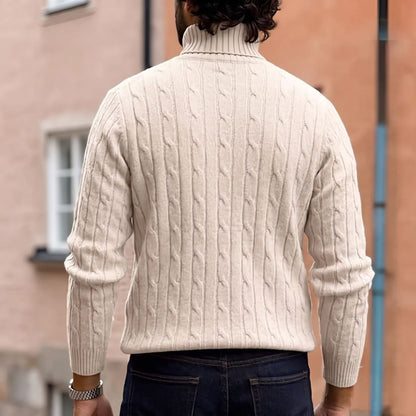 Cable Roll Neck Knit Jumper | Zyphhra