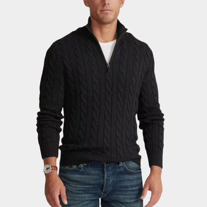 Cable Knit Quarter-Zip Jumper | Zyphhra