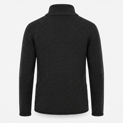 Textured Stand Collar Cardigan | Zyphhra