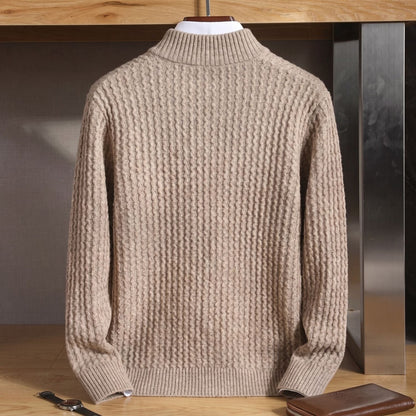 Textured Zip Knit Cardigan | Zyphhra