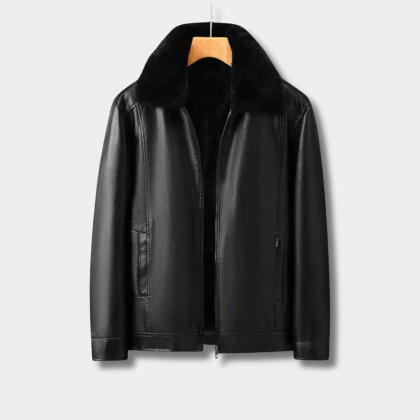 Fur Collar Leather Jacket | Zyphhra