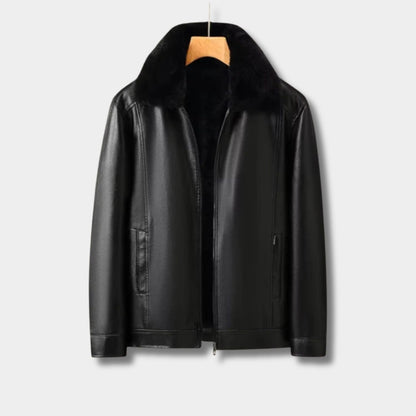 Fur Collar Leather Jacket | Zyphhra