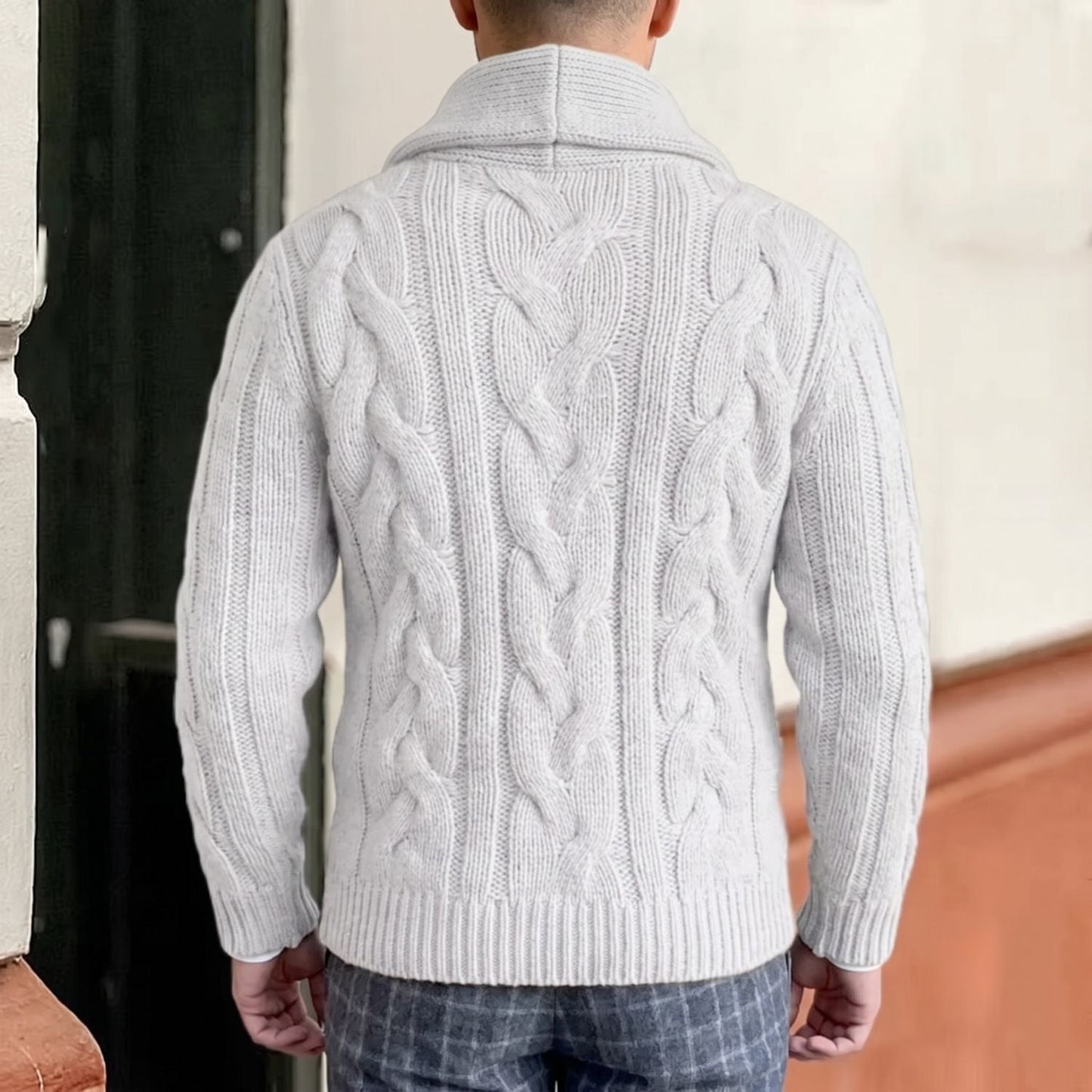 Cable Shawl Collar Cardigan | Zyphhra